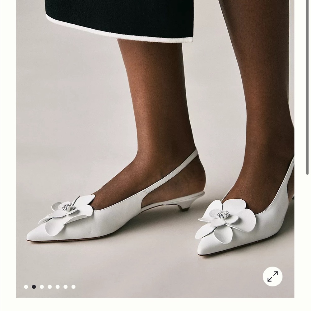 Maeve Floral Slingback Kitten Heels Anthropologie - Picture 6 of 8